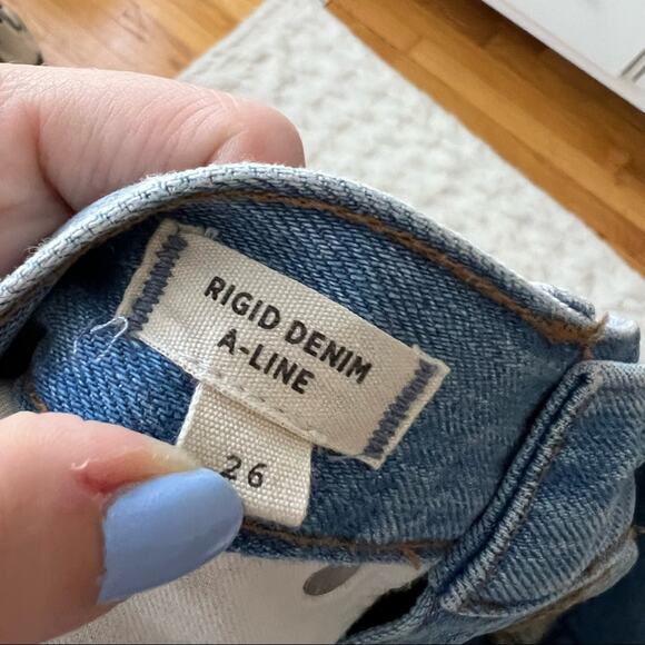 Madewell Rigid Denim A-Line Mini Skirt in Lovell Wash - Picture 9 of 9